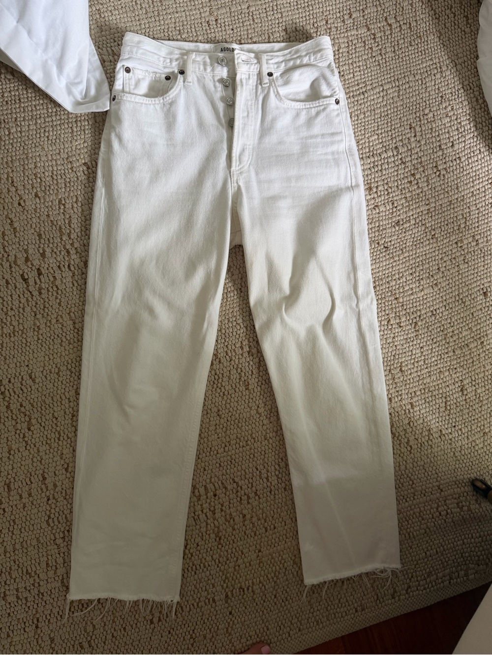 Agolde ankle white Straight-Leg Jeans